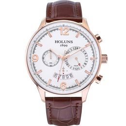 Montre de luxe 22 mm grand cadran 24 heures montres à quartz homme montre-bracelet étanche compteur montres pour hommes F311c