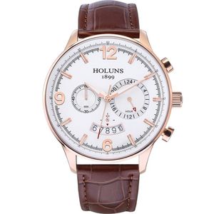 Montre de luxe 22 mm grand cadran 24 heures montres à quartz homme montre-bracelet étanche compteur montres pour hommes F309v