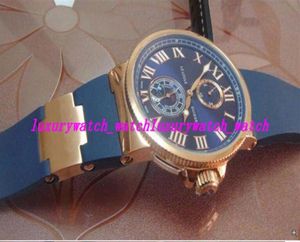 Luxury Watch 43 mm Blue Blue Rubber 266673 Romen Dial Rose Rose Gold Steel Lozel Automatic Mens Watches Classic Wrist Wrists Real PO2356931658