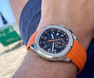 Luxe horloge 5164R-001 20 kleur rubberriem automatische mechanische oranje sport dames horloges