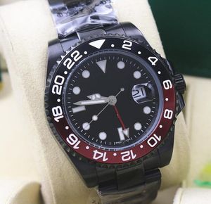 Nouvelle montre de haute qualité GMT travail Auto 40mm noir rouge montre pour hommes 16710 asie 2813 mouvement automatique montres pour hommes