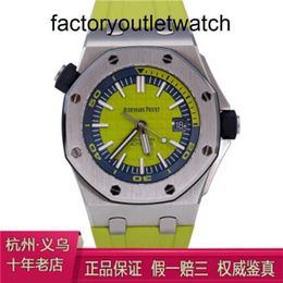 Luxe horloge AudemsPiguts APs Factory Automatisch uurwerk APEpi cr fsh ore15710 STMensS WatchP recis ionSteelF luore geurGroenA icalSwissW uxury FullSe twi
