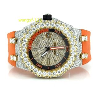 Bracelet de montre de luxe Hip Hop diamant montre VVS qualité supérieure VVS clarté Moissanite mécanique automatique montres de sport pour hommes