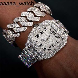 Montre de luxe Carters diamants plaqué or poignet glacé 925 Sterling Sier Vvs Moissanite Hip Hop Quartz pour Menlh59yjucaatt cy