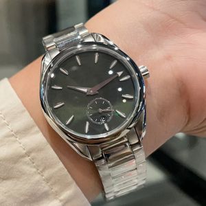 Montre de luxe designer mode montres à quartz femmes 34mm montre montres or platine montre en acier inoxydable cadeau pour cadeau