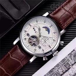 Luxe horloge designer tourbillon skeleton horloges voor mannen hoge kwaliteit mode montre de luxe zwart witte wijzerplaat vintage horloge comfortabele band sb042