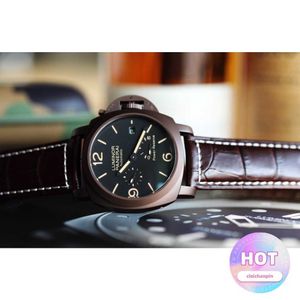 Luxe horloge Designer Watch -horloges voor heren Mechanische automatische beweging Sapphire Mirror 44mm Cowhide Watchband Sport polshorloges CQZT Weng