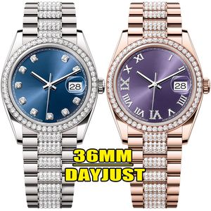 Designer de montres de luxe montres de haute qualité 36 mm Diamond Watch Femmes Mouvement mécanique automatique 904L