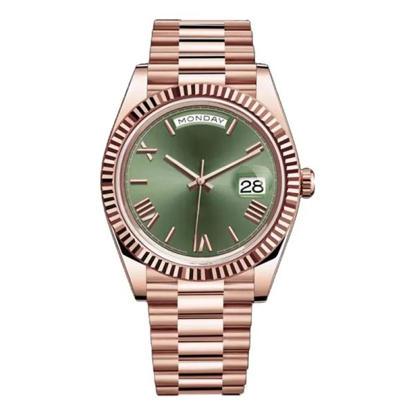 Montre de luxe Montres de créateurs Montres mécaniques 36mm 41mm 2813 Mouvement automatique Verre saphir 904L Bracelet à boucle pliante en acier inoxydable Montre-bracelet Cadran vert