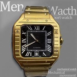 Montre de montre de luxe Correau de bracelet Silver Steel WatchStrap Fashion Watch complet Calendrier Automatique décontracté montre en acier inoxydable Watchbox Mens Watch
