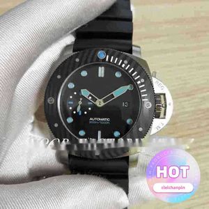 Luxe horlogefabriekshorloge verkoopt 47 mm zwarte rubberen band Super p Mechanisch automatisch uurwerk Mode herenhorloges met Originapaner Watch liu WR4H