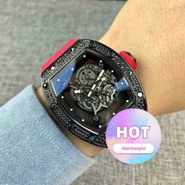 Luxe horloge Fashion Men and Women Watches Mechanical Cool Pols Watches TV Factory Designer Mens Diamond Studded Sky Star Hollowed Out Personalised T 2