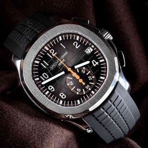 Luxe horloge voor heren Mechanisch Es Relegio's Sport Zwart Top Rubber en siliconen Merk Fashion Geneva Sport