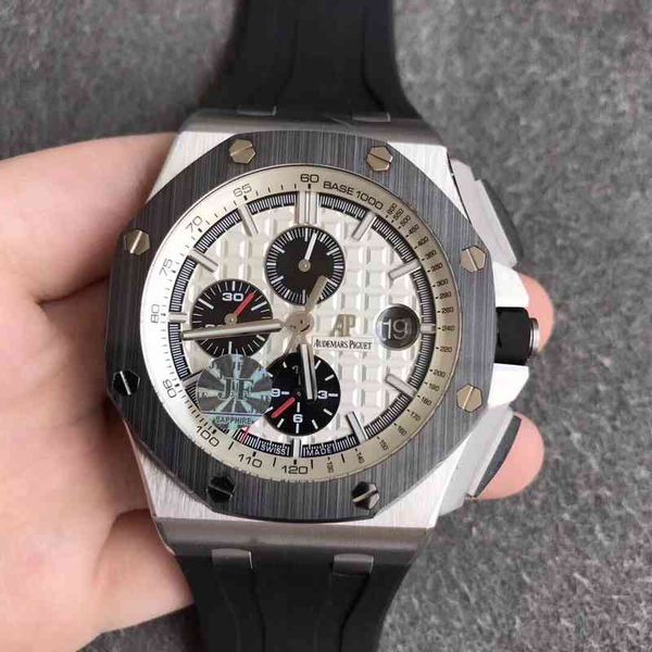 Montre de luxe pour hommes montres mécaniques 26400 Panda cadran bracelet en caoutchouc marque suisse Sport bracelets
