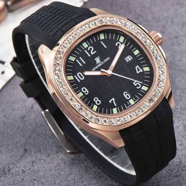 Reloj de lujo para hombre, relojes mecánicos Hengbolong Star Fahion Square Nautilu, reloj deportivo de marca Swi con diamantes completos para mujer
