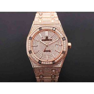 Luxe horloge voor heren Mechanische horloges Hoogste Zwitserse kwaliteit 15400 Diamond Rosegold merk sportpolshorloges