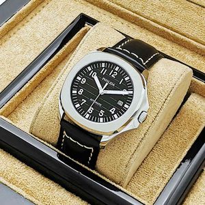 Luxe horloge voor heren Mechanische horloges Herengranaat Volautomatisch Waterdicht Echte riemteller Eenvoudig merk Genève