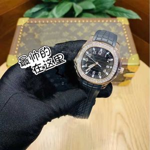 Luxe Horloge voor Mannen Mechanische Horloges Nautilu Serie Ingelegd Diamant en Vrouwen Fahion Claic Siliconen Swi Merk Sport Writwatche