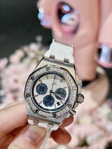 Luxe horloge voor heren Mechanische horloges Rubberen band Dames Blauwe spiegel Zwitserse merksportpolshorloges