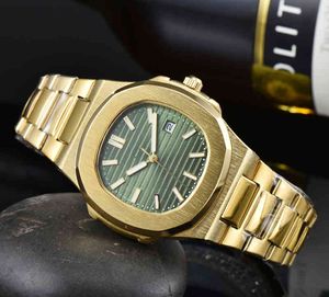 Reloj de lujo para hombres Relojes mecánicos Cinturón de acero sólido Tres obsequios de la aguja Moda Ginebra Brand