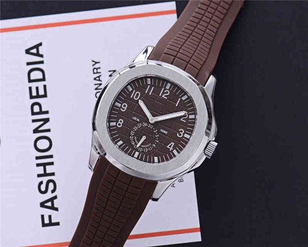 Reloj de lujo para hombres relojes mecánicos de dos agujas y media El caucho B puede ser usado por las mujeres Ginebra Brand Sport Wall Winches