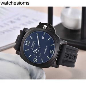 Luxe horloge voor heren Panerass Mechanische automatische chronograaf Men Premium transparant machinaal leermerk Italië Sport polshorloges