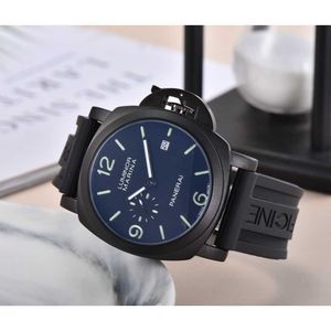 Luxury Watch for Mens Panerass mécanical Chronograph Automatic Men Premium Transparent machine en cuir Brand Italie Sport Wrist Wrists