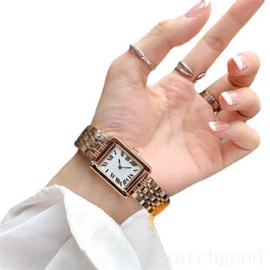 Luxe horloge voor dames designer tank reloj brede gladde roestvrijstalen band formeel montre femme zakelijk eenvoudig vierkant herenhorloge aaa kwaliteit dh014 C23