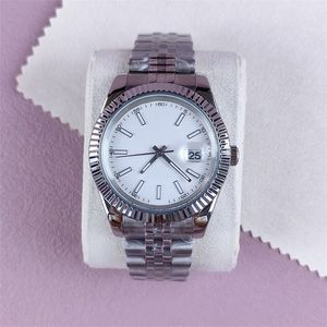 Luxe horloge voor dames datejust montre de luxe volledig roestvrij staal orologio lichtgevend paar designer horloge heren formeel klassiek roze wit blauw zwart h03 C23