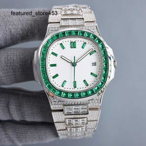 Montre de luxe entièrement diamant VVS pour hommes et femmes, automatique et mécanique, lumineuse 40mm, saphir, étanche 50m, Super AK5Q