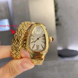 montre de luxe Womenwatch Watch Serpentn Watch avec Dimond Relojes Snake Watch 34 mm Rose Gold Rose Relgio Zircon Diamond Diamond Incournant Orologio Di Lusso
