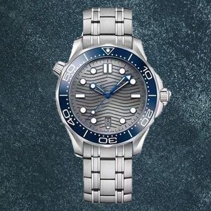 Luxe horloge mechanische horloges herenhorloge automatisch horloge 41 mm mechanisch uurwerk glas achterkant saffier zeepaardje zilver grijs blauw horloge dhgates gif