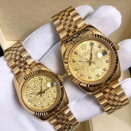 Luxe horloge heren 41 mm dames 36 mm paar kijken 904L roestvrijstalen riemliefhebbers kijken datum