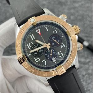 Luxe horloge heren AAA -kwaliteitswacht 46 mm duurzame VK Quartz Movement roestvrijstalen horloge waterdicht en lichtgevende montredhgat luxe horloge