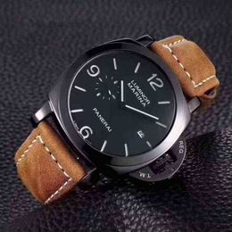 Luxury Watch Men's Men's Automatic Mechanical Watch Sports Watch 2024 New Brand Watch Sapphire Mirror Le cuir STRAP 40 44 mm Diamètre Timer Corloge N3I5