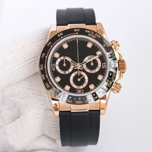 Luxe horloge Heren topluxe horloge Waterdicht Saffier 40 mm Panda wijzerplaat Rubberen band Herenhorloge Montre de Luxe Fabrieksgeschenk Horlogefabriek