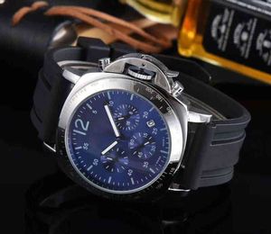 Luxe horloge Meerdere best verkochte herentijdsportzonehorloges Chronograaf zilveren siliconen band Heren militair Montre D9pn
