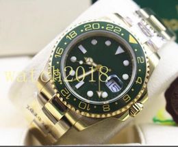 Luxury Watch New II 18K Jaune Gol Green Dial 116718 BK Céramique Céramique Automatique Mécanique MEATES TOP Quality2292258