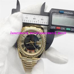 Luxury Watch New Sports Watch Daydate 228206 36 mm Gold Roman Big Diamonds Numerales Dial de zafiro Movimiento automático Men Wat187u