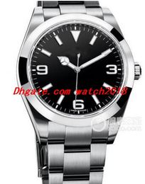 Gratis verzending Luxe horloge Perpetual 114200 214270 Stalen armband Automatische 36mm Herenhorloge Nieuwe Mode Horloge