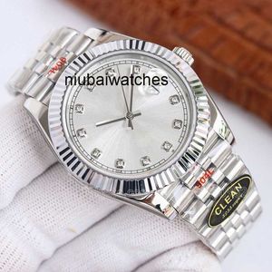 Luxury Watch Rlex Orologio Mens Ice Blue DIAL Bracelet Lady femme diamant cadran saphir 3235 Mouvement 41 mm Résistant à l'eau