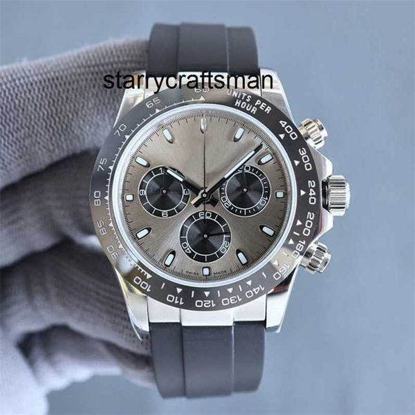 Montre De Luxe RLX Clean 40mm mouvement mécanique automatique chronographe montre-bracelet d'affaires montre De Luxe pour hommes multicolore