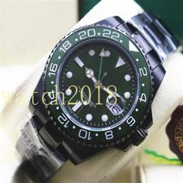 Reloj de lujo de acero inoxidable, 40mm, revestimiento verde, 116710, bisel de cerámica, relojes mecánicos automáticos para hombres, calidad superior 3143