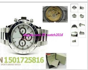 Luxe horloge roestvrijstalen armband polshorloge wit 116520 ETA 7750 Automatische chronograaf heren Watch Men039S Watches9570262