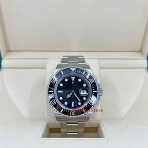 Reloj de lujo Relojes de pulsera suizos con caja Acero inoxidable Datejust Perpetual con logotipo Y 2023 Rolaxes Clean 126600 SEA DWELLER 43MM ACERO BISEL NEGRO ROJO TH11