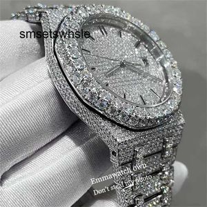 Montre de luxe Top Out, meilleure nouvelle montre-bracelet de Type glacé Vvs Moissanite, qualité argent, Test du boîtier, 2023