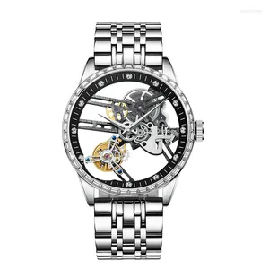 Luxe horloge Tourbillon polshorloges Aesop Hollow Diamond Watch Automatische horloges Speciale mechanische luxe stalen band 2022 W50Q