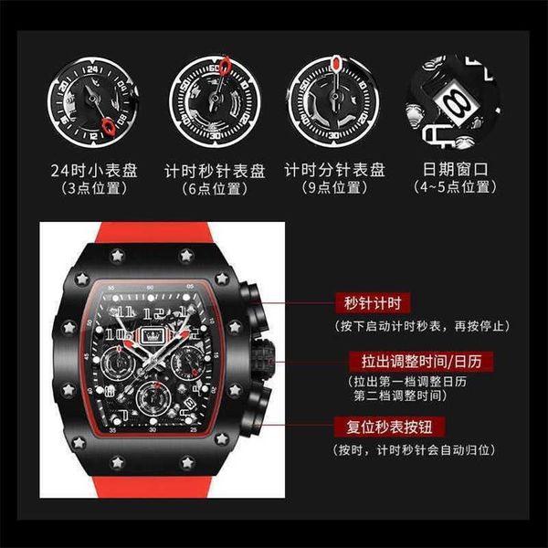 Montre de luxe marque de montre avec grand cadran montre de sport électronique à la mode