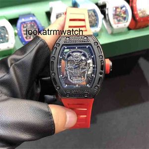 Luxury Watch Watch Diamond Superclone RM52-01 Black-Wristwatch Designer Cremper Out Mans mécanique automatique