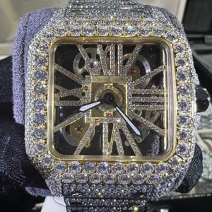 Montre de luxe montres pour hommes mécanique Bling buste vers le bas entièrement glacé Dvvs Moissanite Top marque suisse Digners